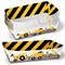 Big Dot of Happiness Construction Party Paper Food Trays, Disposable Food Boats, Construction Truck Birthday, Double-Sided Paper Meal Holders - 12 Ct